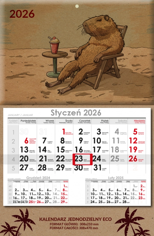 Jednodzielny ECO Lux Płaski